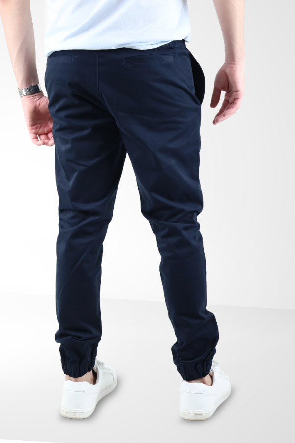 Pantalón Jogger Azul Marino Hombre Casual Estilo Urbano Con Cordón Y Bolsas
